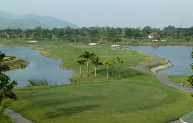 view down fairway pattana golf resort, pattaya, thailand